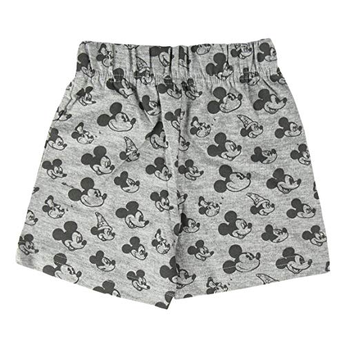 Cerdá Conjunto Bebe Niño Verano de Mickey Mouse Disney - 9 Meses - Polo + Pantalon de Algodon Juego Cortos, Gris, Unisex bebé