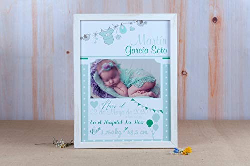 Certificado de nacimiento regalo bebe recién nacido con foto personalizado regalo para padres y madres