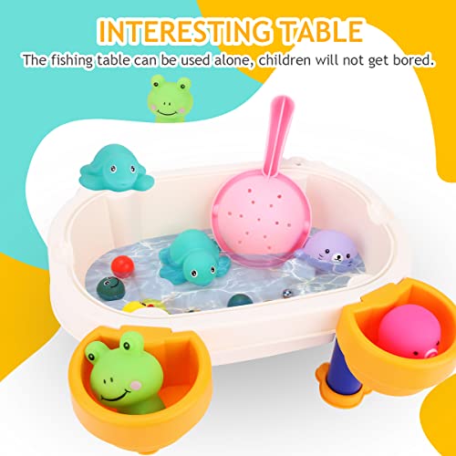 CestMall Juguete de baño para niños pequeños, 2 en 1, juguetes de ducha de juego de pista de baño con mesa, pistas y muñecas de animales, juguetes de baño para niños, niños y niñas de 3 años