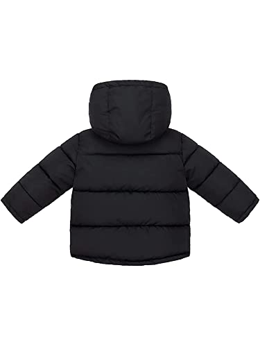 Chaqueta de piel cálida para niño o bebé, con capucha, chaqueta de manga larga y cálida, Le Noir, 28 W/32 L