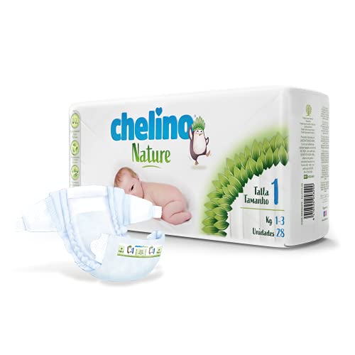 Chelino Nature Pañal Infantil Talla 1 (1-3 kg), 252 Pañales