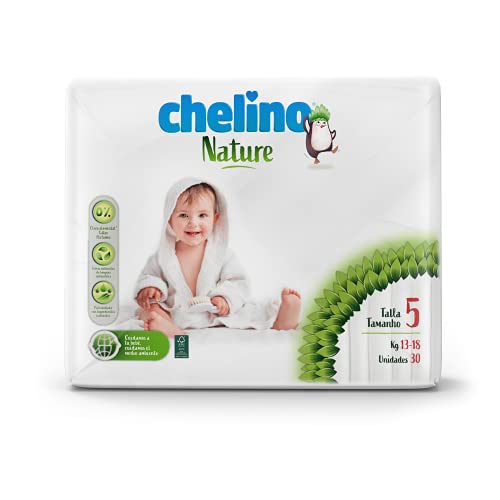 Chelino Nature Pañal Infantil Talla 5 (13-18 kg), 180 Pañales