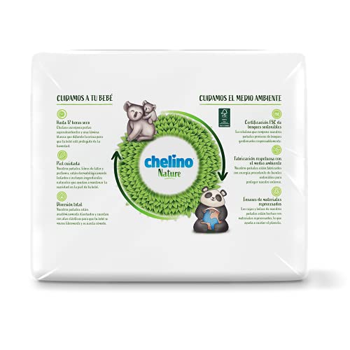 Chelino Nature Pañal Infantil Talla 6 (17-28 kg), 162 Pañales