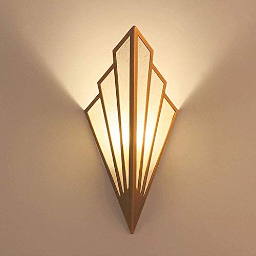 CHHD Hierro Art Deco, Iluminación de cabecera, Apliques de Pared Lámpara de Pared Minimalista, Lámpara de Pared LED Moderna, Pantalla de lámpara de Pared - Pasillo Escaleras Hoteles Luces Restaurante