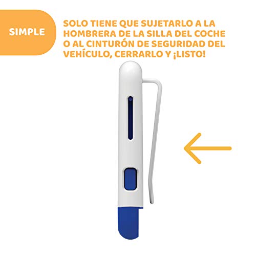 Chicco Bebècare Easy-Tech Sistema Universal Antiabandono para Silla de Coche para Bebé, con App Bluetooth, 3 Niveles de Alarma, Alarmas Inteligente - Blanco/Azul