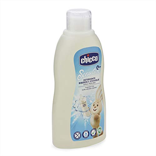 Chicco Limpiador para biberones, sin colorantes ni fragancias, con ingredientes de origen natural, 300 ml