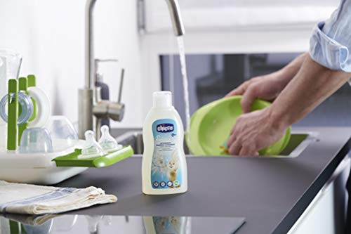 Chicco Limpiador para biberones, sin colorantes ni fragancias, con ingredientes de origen natural, 300 ml