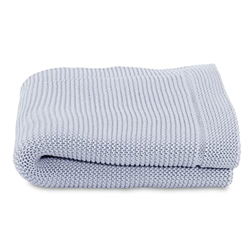 Chicco Manta tricot para cuna de bebé, color gris (Light Grey)