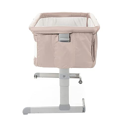 chicco Next2Me - Cuna para dormir con colchón, lateral desmontable, altura ajustable, ruedas y bolsa de viaje, 0-6 meses, 9 kg