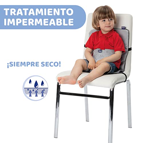 Chicco Wrappy Asiento de Seguridad para Silla de Niños para Comer, Desde 6 Meses, Trona de Viaje Portátil y Ligera para Bebés, Súper Compacto y Plegable, Gris