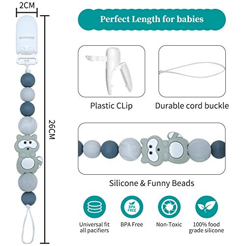 Chupete Fruta Bebe - RIGHTWELL Chupeteros Personalizado Silicona y Alimentador Antiahogo Bebe con 3 Tetinas, sin BPA Cadena Chupetes y Red Frutas Bebe Puede Ser al Mismo Tiempo Aliviar el Dolor