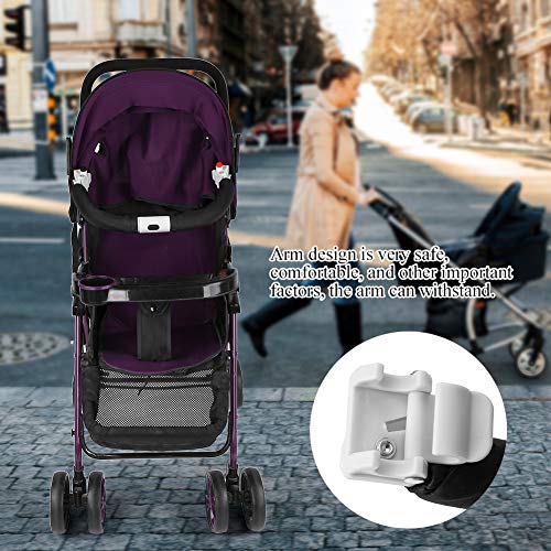 Cikonielf Barras de Parachoques para Cochecito de bebé, Manillar de Cochecito de bebé Universal Ajustable, Manillar Desmontable, reposabrazos Seguro, Accesorios para Carrito de bebé(Negro)