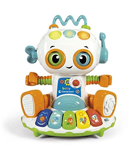 Clementoni - Baby Robot, juguete bebé, 1 año, centro actividades infantiles, juguete en español e inglés (61514)