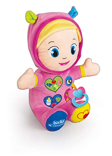 Clementoni - Mi primera muñeca Lola - peluche interactivo para bebés a partir de 10 meses, juguete en español (55390)