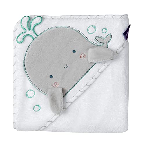 ClevaMama Delantal de bambú para bebé con Capucha para recién Nacidos, bebés y niños pequeños en bambú Ultra Suave, Absorbente, para niños y niñas de 0 a 4 años, Gris, 98 x 98 cm