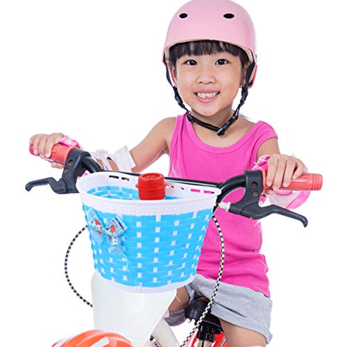 CLISPEED 1 Set Kids Bike Frente Cesta de Plástico Removible Bicicleta Canasta Ciclismo Accesorios para Niños Niñas Niñas Blue Blue