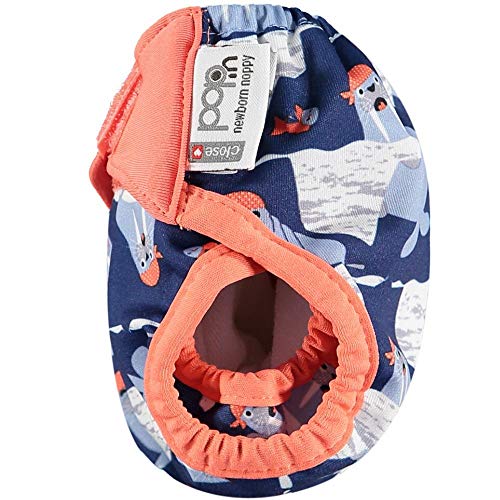 Close Pop-In Pañal de Tela Reutilizable, Multicolor (Walrus), 0-3 Meses (2-5.5 kg)