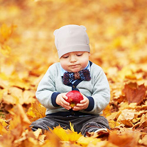 CNNIK 3 Piezas Bebé Beanie Sombrero Recién Nacidos Niño Pequeño Sombrero para 0-3 Meses Bebés Niños Niñas Gorros Otoño Otoño Invierno Color Oscuro