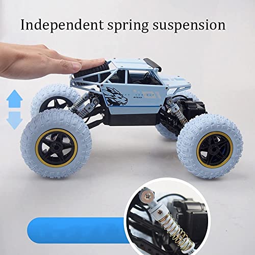 Coche de aleación Todo Terreno eléctrico de Alta Velocidad 4WD, Coches RC 1/14 Escala 2.4G Shell Vehículo RC Buggy de Escalada con Dos baterías Recargables RTR para niños y Adultos