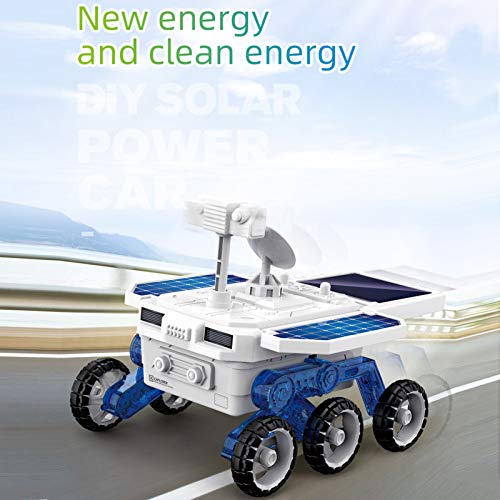 Coche de Juguete con Energía Solar, Modelo de Coche Eléctrico Equipo de Modelo de Tracción en Las Cuatro Ruedas Profesional Científico para Mayores de 6((Coche Modelo eléctrico autoensamblado))