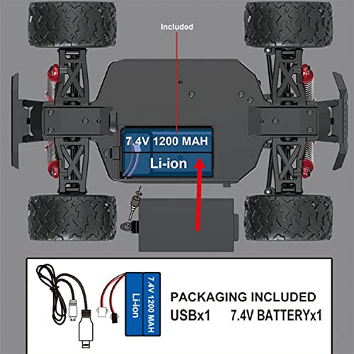 Coche RC para niños, niño, inalámbrico, eléctrico, camión de escalada de alta velocidad, camión de alta velocidad, vehículo todoterreno, coche de carreras RC todo terreno, coche de Control remoto de 2