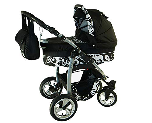 Cochecito de bebe 3 en 1 2 en 1 Trio Isofix silla de paseo D-Deluxe by SaintBaby búho lila 3in1 con Silla de coche