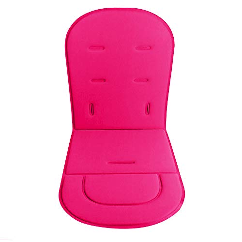 Cochecito de bebé Cojín Forro Alfombrilla Silla de paseo Alfombra de asiento de coche Protector de cubierta universal Transpirable Suave (Pink)