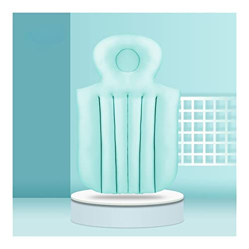 Cojín de baño portátil para bebés y mamás, asiento de bebé y mamá, tapete de red antideslizante, flotante, flotador, para piscina (color azul claro)