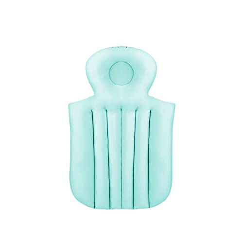 Cojín de baño portátil para bebés y mamás, asiento de bebé y mamá, tapete de red antideslizante, flotante, flotador, para piscina (color azul claro)