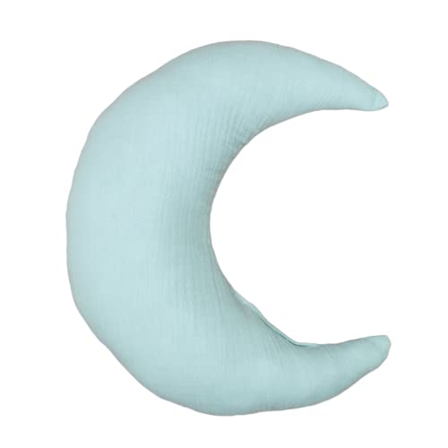 Cojines Infantiles Personalizados con Forma de Luna y Nube - Conjunto Cojines Decorativos para bebé Bordados con el Nombre - Cojines Decorativos Cuna Grabados con Nombre - Bambula - Menta - Nenel