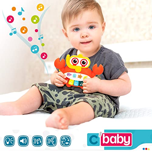 ColorBaby 49436 - C' Baby-sonajero Musical Cangrejo c/luz y Sonido +6m