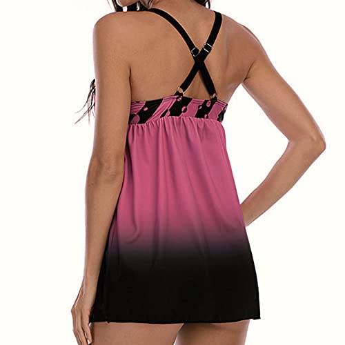 Conjuntos de Bikinis para Mujer 2 Piezas Camisola y Pantalones Cortos Swimwear Casual Deportivo Barato para Chica Adolescente Conjuntos de Baño Mujer Estampado para Natación Playa Vacaciones