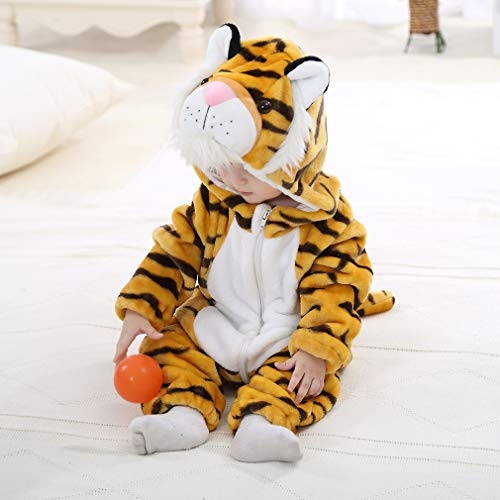 COOKY.D Mono unisex con capucha de invierno 2-36 meses, Tigre, 24 meses