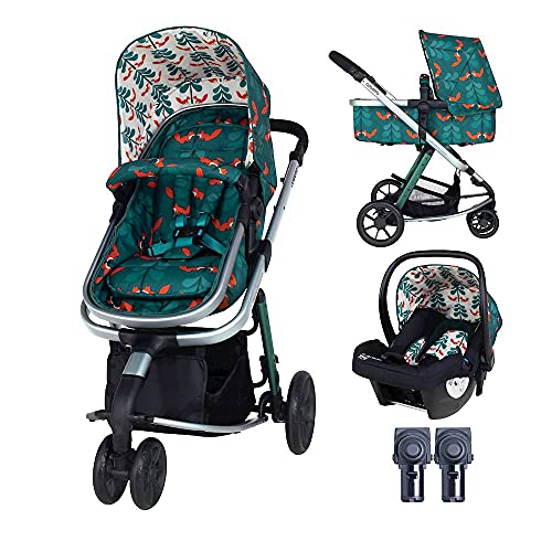 Cosatto Giggle Cochecito, silla de paseo y asiento de bebé 2 en 1 paquete – desde el nacimiento hasta 18 kg, sistema de viaje ligero, Fox Friends