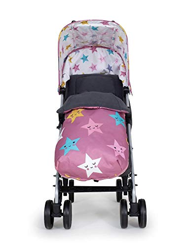 Cosatto Silla de paseo Supa 2 – Cochecito ligero desde el nacimiento hasta 25 kg, plegable compacta, saco y cambiador – Happy Hush Star