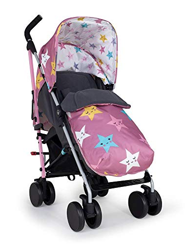 Cosatto Silla de paseo Supa 2 – Cochecito ligero desde el nacimiento hasta 25 kg, plegable compacta, saco y cambiador – Happy Hush Star