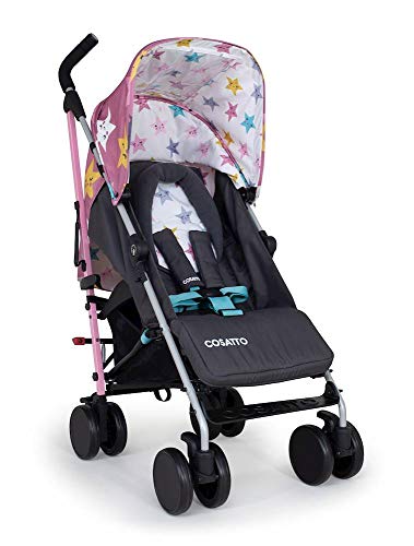 Cosatto Silla de paseo Supa 2 – Cochecito ligero desde el nacimiento hasta 25 kg, plegable compacta, saco y cambiador – Happy Hush Star