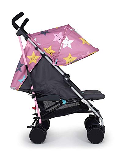 Cosatto Silla de paseo Supa 2 – Cochecito ligero desde el nacimiento hasta 25 kg, plegable compacta, saco y cambiador – Happy Hush Star