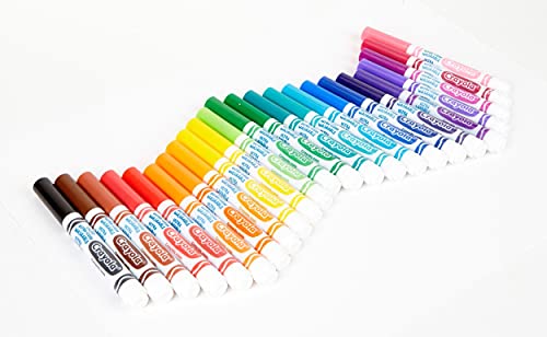 Crayola Ultra Clean Washable Markers, 24 Classic Broad Line Markers, School Supplies