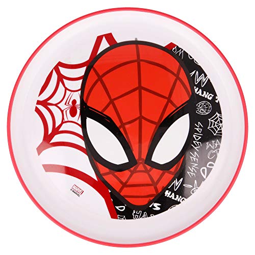 Cuenco Infantil Bicolor Con Base Antideslizante |Spiderman Urban Web