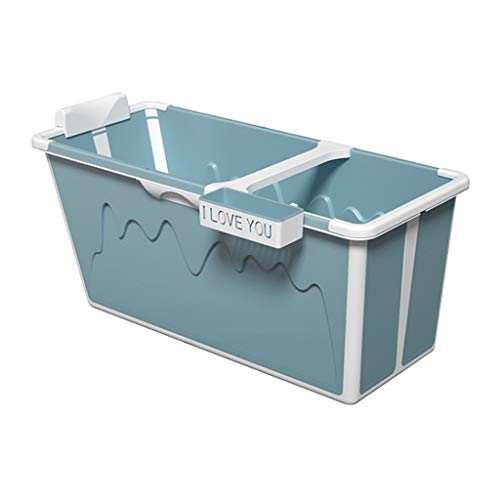 CYLQ Bañera Adulto Portatil Plegable Plástico Grande Tina De Bañera Niños para Plato Ducha Inicio De Cuerpo Completo Bañera De Bebé Engrosada Azul/Rosado 105 * 43 * 53 Cm (Color : Blue)