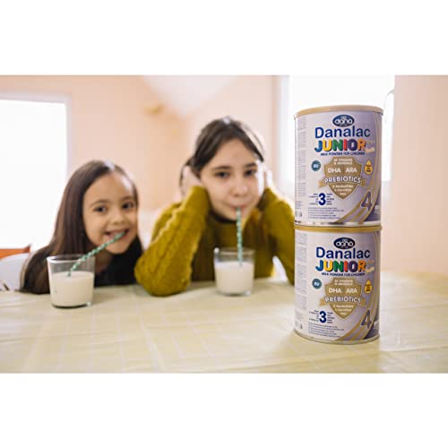 DANALAC Junior Pro Plus Leche en polvo sabor vainilla para niños a partir de 3 años Viene con 25 vitaminas y minerales sin aceite de palma - 800g