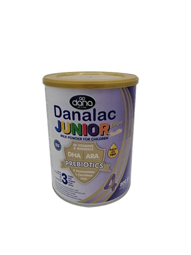 DANALAC Junior Pro Plus Leche en polvo sabor vainilla para niños a partir de 3 años Viene con 25 vitaminas y minerales sin aceite de palma - 800g