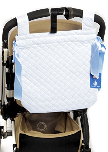 Danielstore- Bolso Talega Panera Plastificada para Carrito bebe- capazo bebe. Color celeste