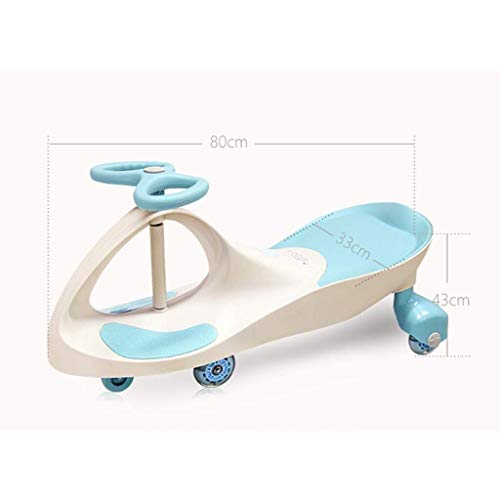 Daxiong Los niños torcer Car- Baby Gift Silencio Sway oscilación del Coche Hombres y Mujeres Pueden Sit Deslizante de Coches de Juguete Conveniente para 2~6 años de Edad los niños,Azul