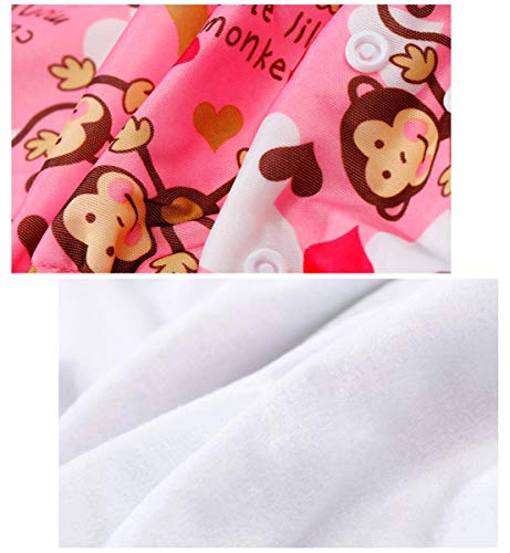 DEBAIJIA Cubierta de Pañales de Tela Para Bebés Lindo Casual Reutilizable Impermeable Transpirable Ajustable Lavable Pañal Diario Adecuado para 0-36 Meses Niño Niño Niña Sin Inserto 2 / PCS