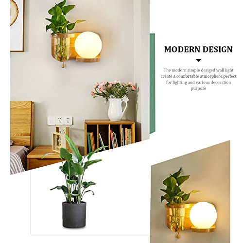 DIRIGIÓ Luces de pared Decoración de la pared moderna Iluminación Luminaria 12W Aplicaciones cálidas Iluminación Luz de pared de pared Lámpara de noche con vidrio Planta Contenedores for sala de estar