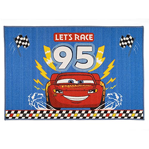 Disney Alfombra infantil con licencia oficial para habitación de los niños, alfombra antideslizante y lavable a máquina, alfombra de juego para niños, alfombra de Disney Cars 80 x 120 cm