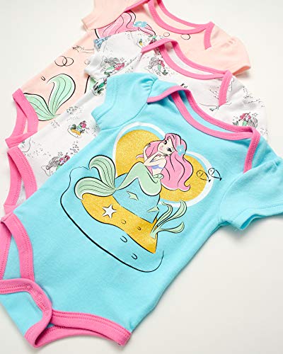 Disney Baby Girls 3 Piece Short Sleeve Bodysuits – Minnie, Ariel, Nemo, Pooh (Newborn/Infant), Ariel Mermaid