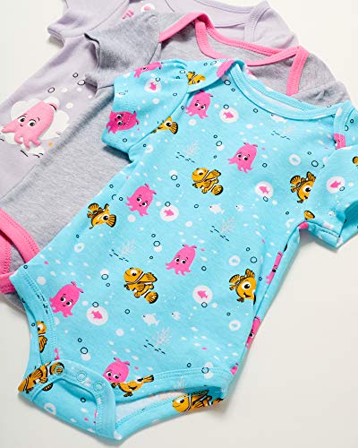 Disney Baby Girls 3 Piece Short Sleeve Bodysuits – Minnie, Ariel, Nemo, Pooh (Newborn/Infant), Size 0-3 Months, Nemo